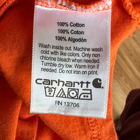 Carhartt long sleeve boys hooded shirt Sz M - Picture 7 of 9